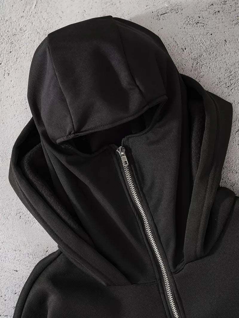 Vaulted Mask-Zip Hoodie