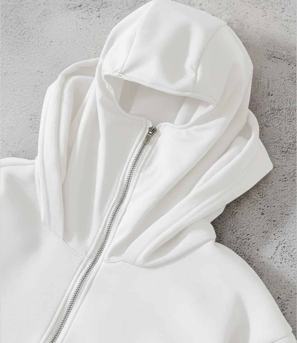 Vaulted Mask-Zip Hoodie